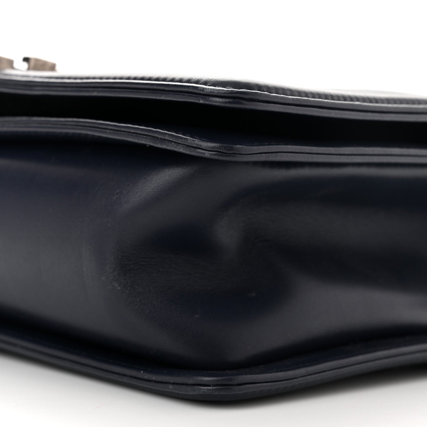 Calfskin Quilted Medium Boy Flap Dark Navy