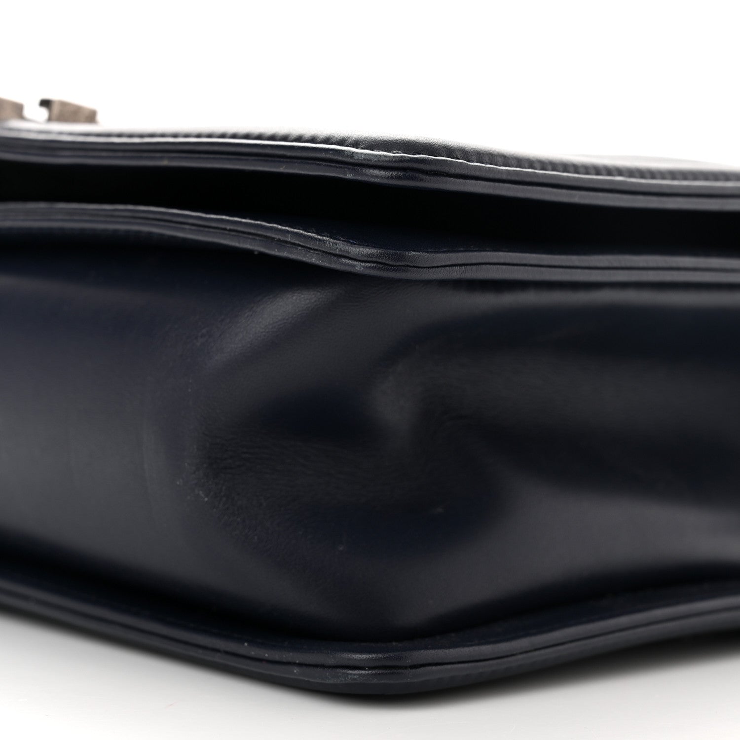 Chanel Calfskin Quilted Medium Boy Flap Dark Navy 10 of 10