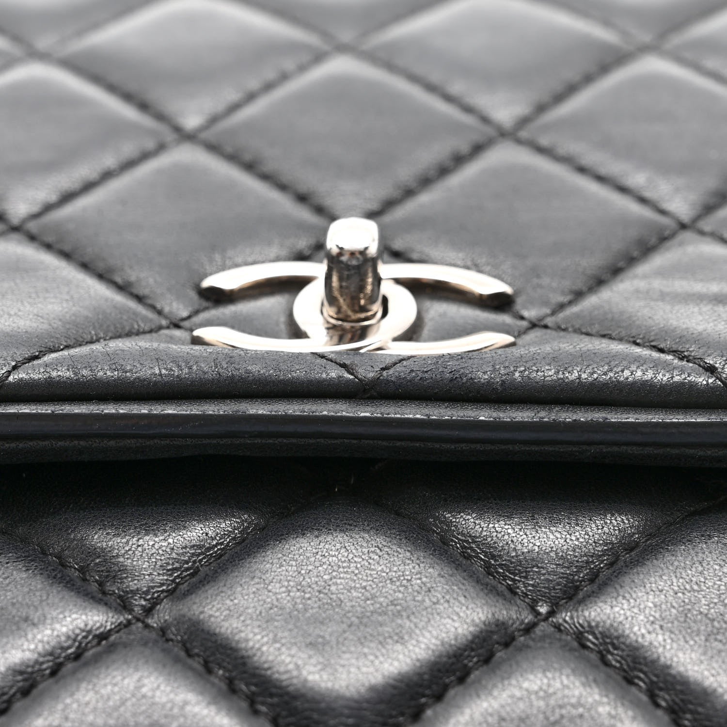 Chanel Lambskin Quilted Large Pagode Piping Flap Black 12 of 12