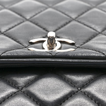 Chanel Lambskin Quilted Large Pagode Piping Flap Black 12 of 12