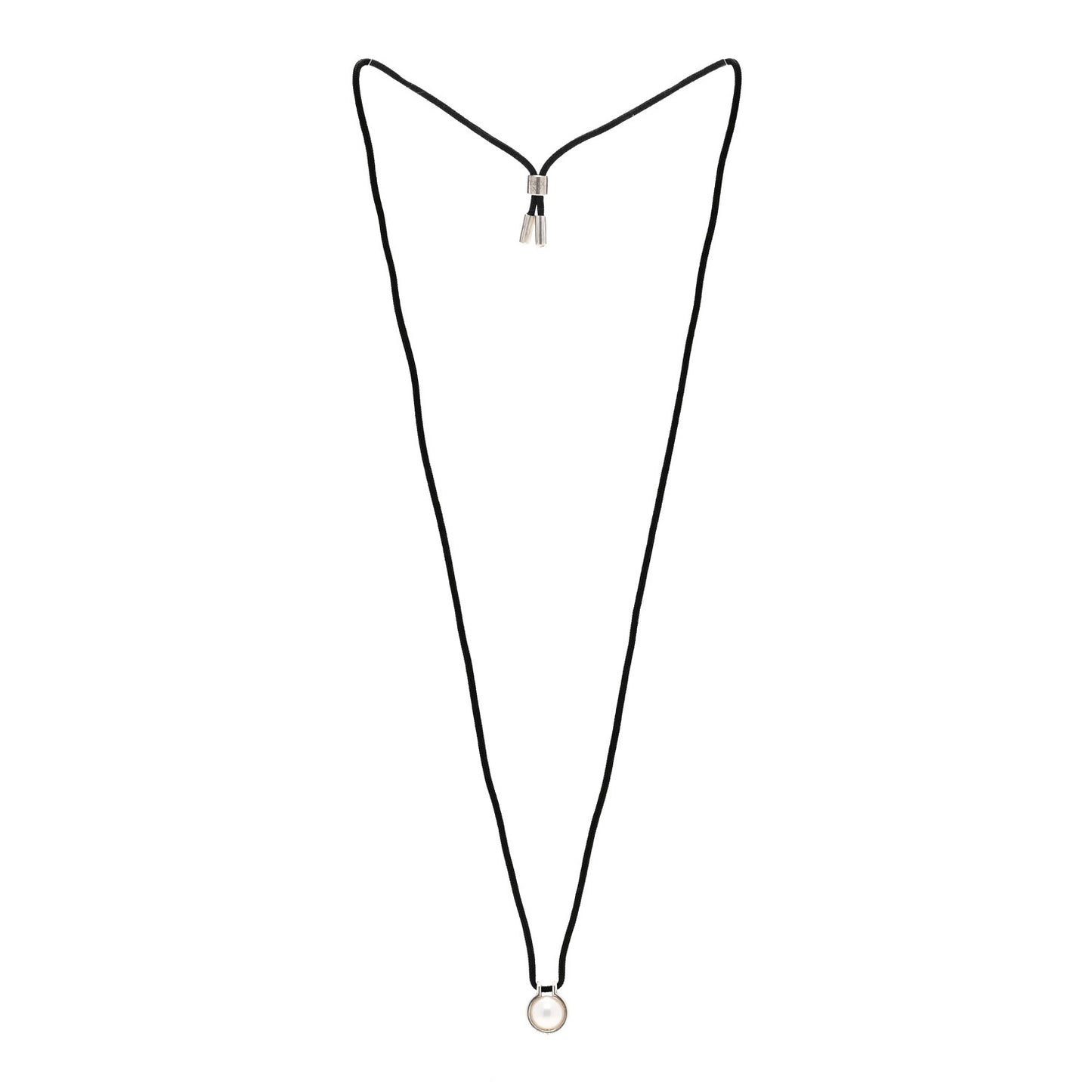Sterling Silver Pearl HardWear Cord Necklace