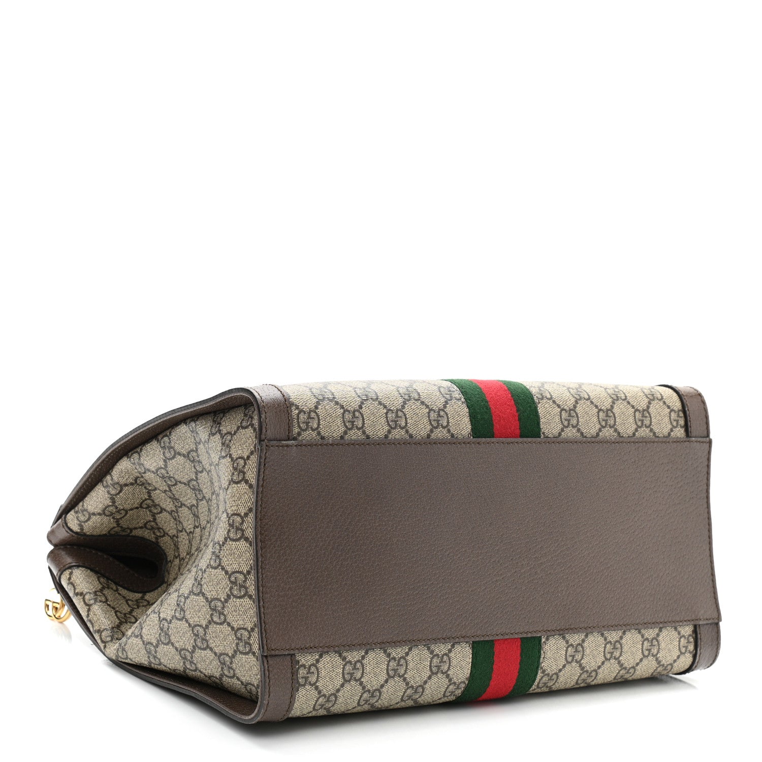 Gucci GG Supreme Monogram Web Medium Ophidia Tote Bag Brown 4 of 10