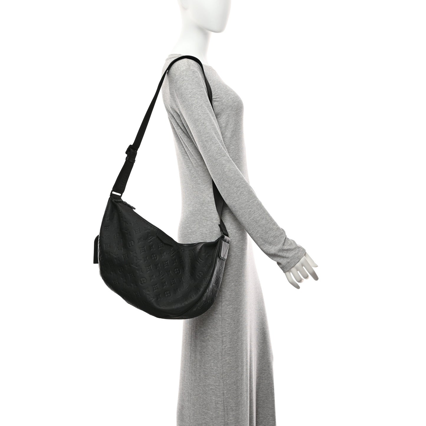 Calfskin Monogram Shadow Hobo Hamac Black