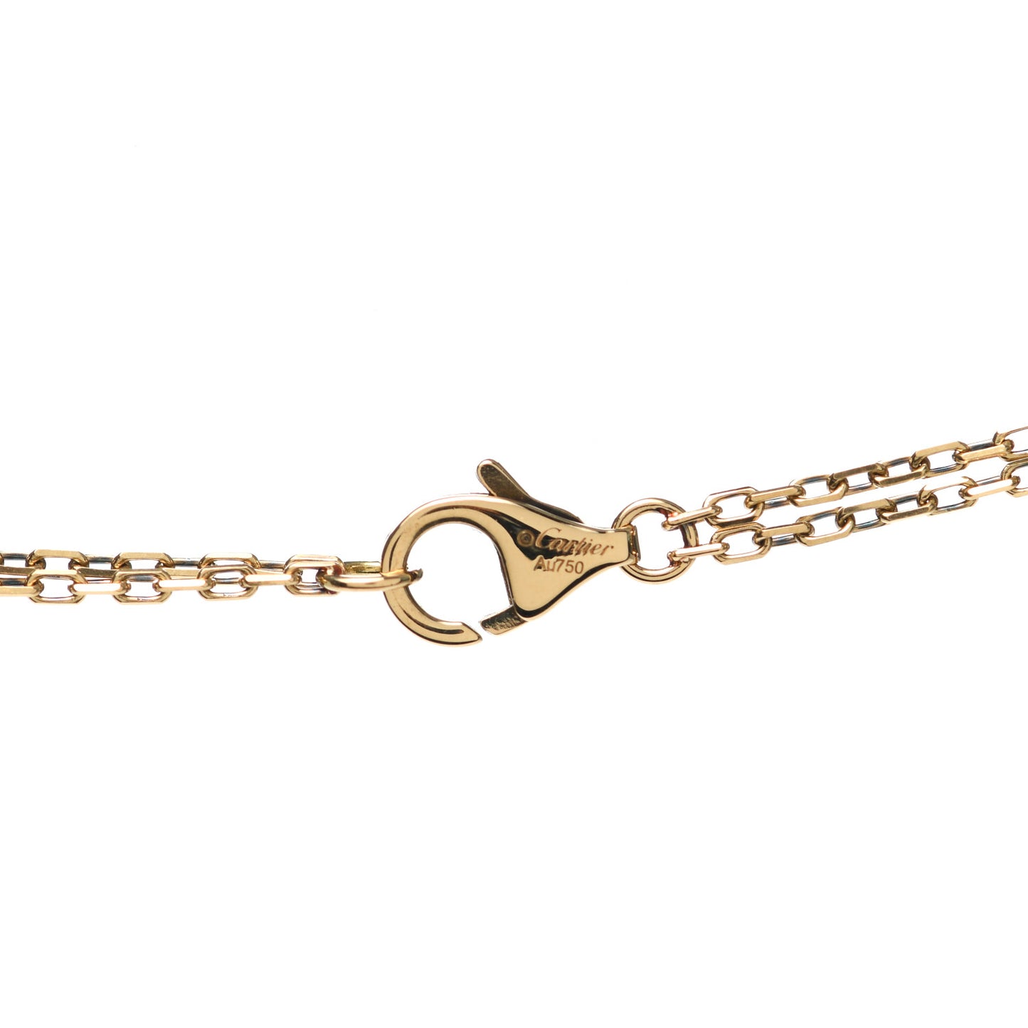 18K Yellow Gold 2 Diamond LOVE Necklace