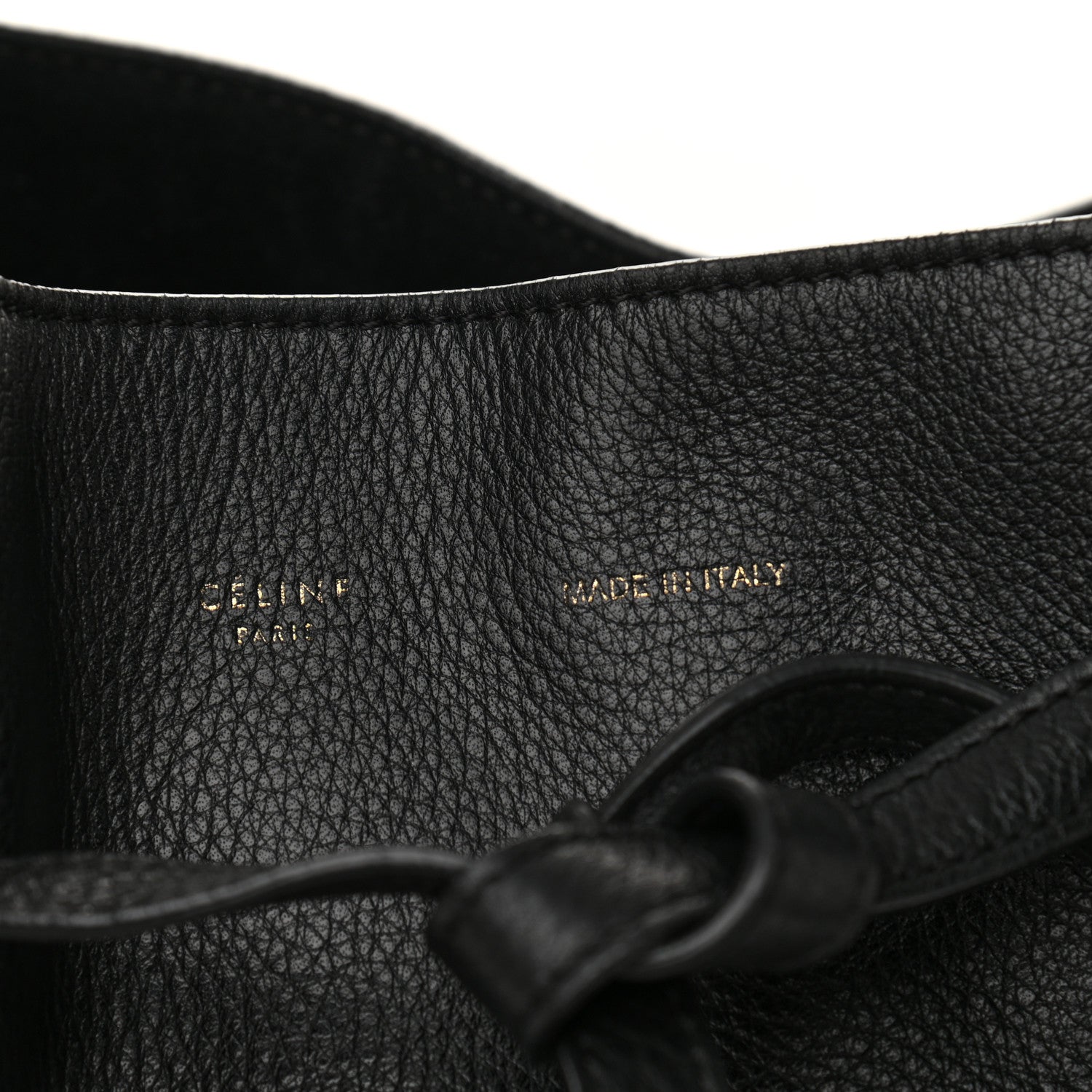 Celine Soft Grained Calfskin Small Belt Cabas Phantom Black 6 of 12