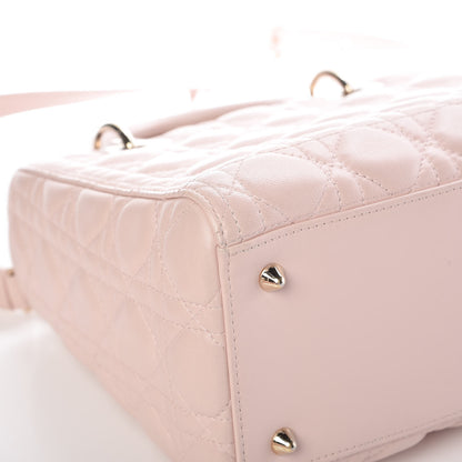 Christian Dior Lambskin Cannage Medium Lady Dior Light Pink 8 of 17