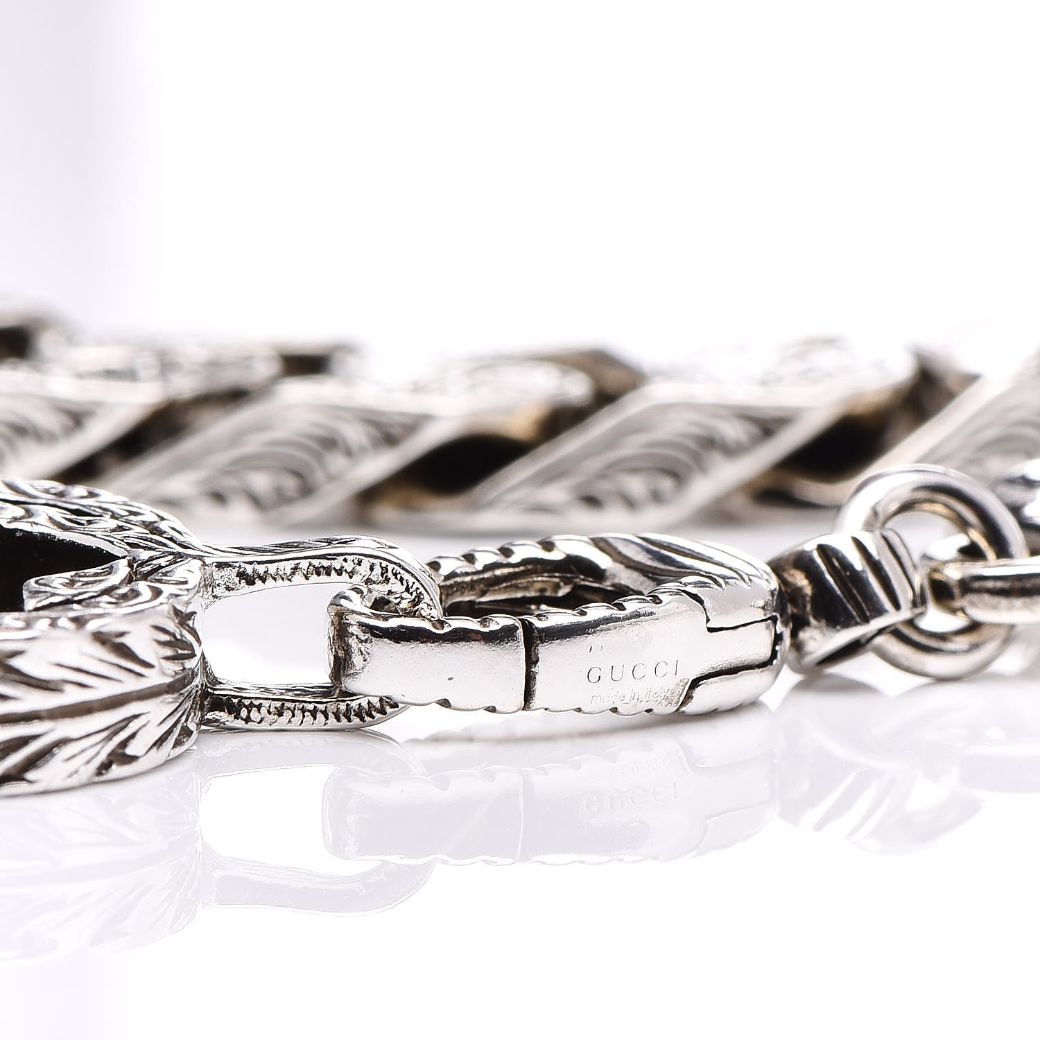 Gucci Sterling Silver Interlocking G Chain Bracelet 3 of 4