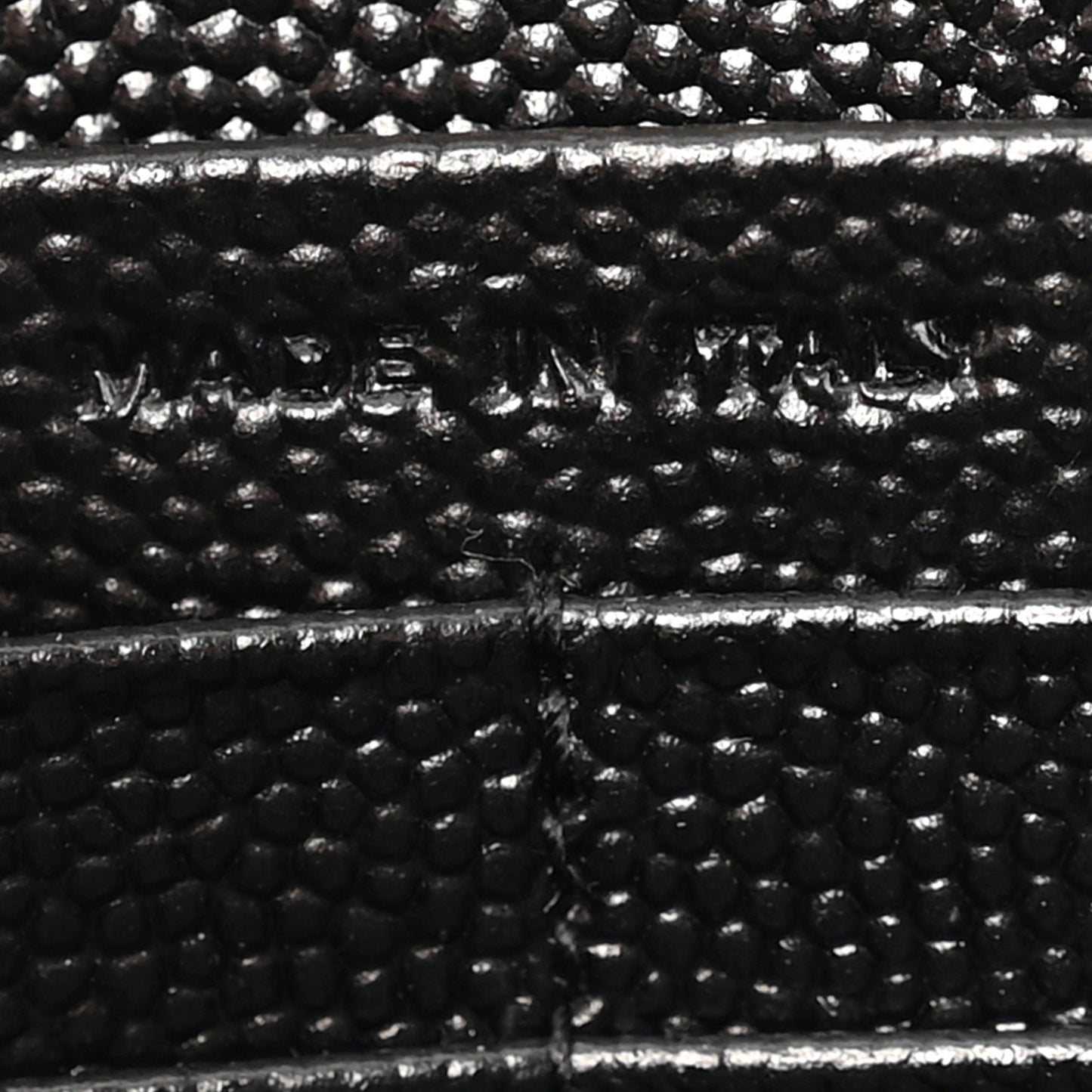 Grain De Poudre Matelasse Chevron Monogram Envelope Chain Wallet Black