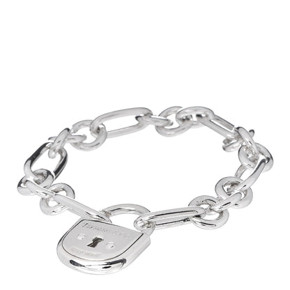Tiffany Sterling Silver Lock Charm Bracelet 1 of 4