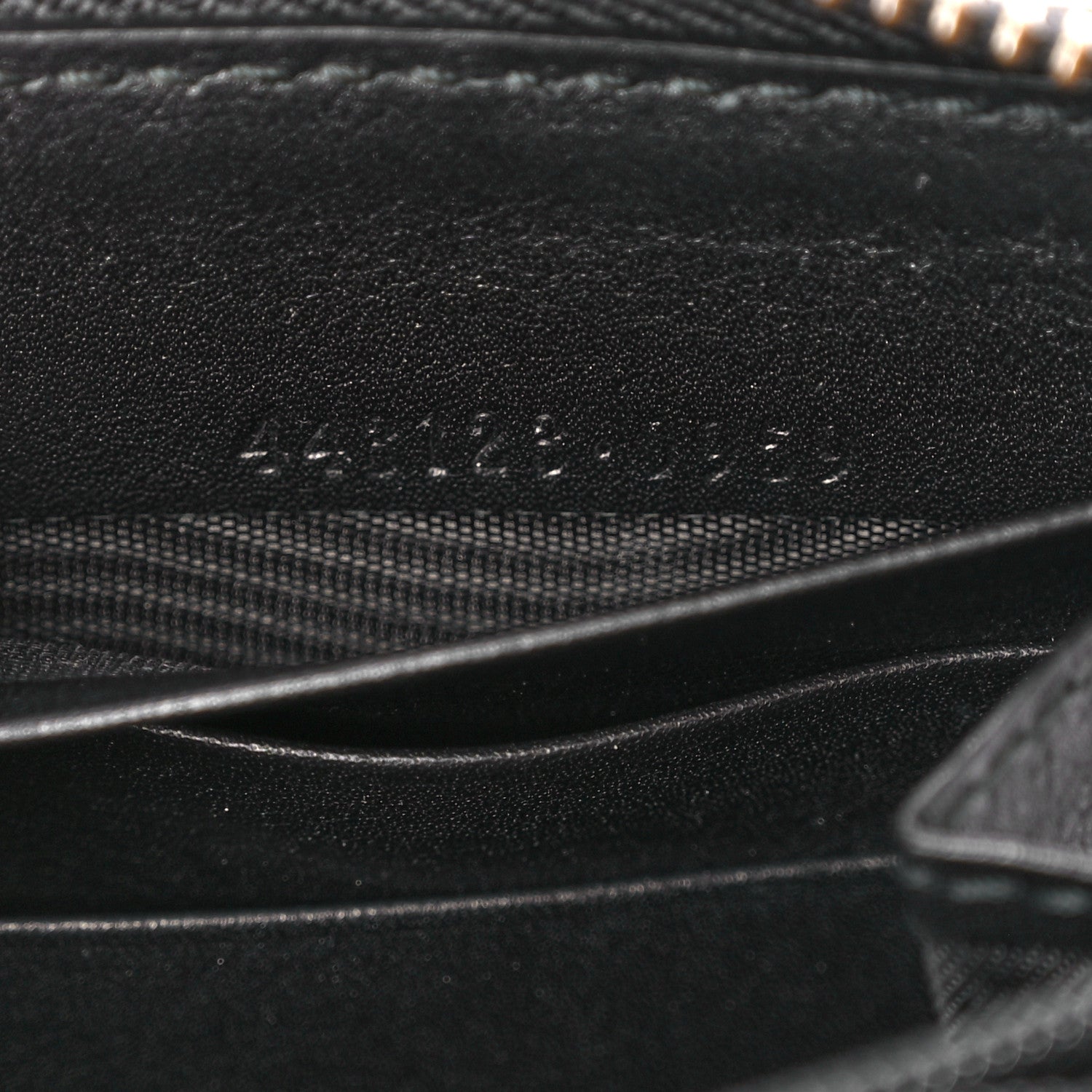 Gucci Calfskin Matelasse Pearly GG Marmont Zip Around Wallet Black 7 of 10