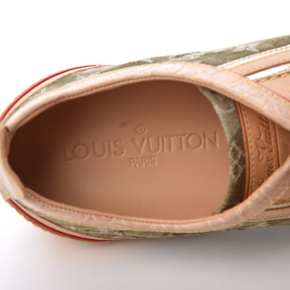 Louis Vuitton Monogramouflage Crocodile Embossed Sneakers 37 9 of 11