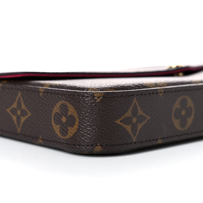 Louis Vuitton Monogram Pochette Felicie Chain Wallet Fuchsia 9 of 10