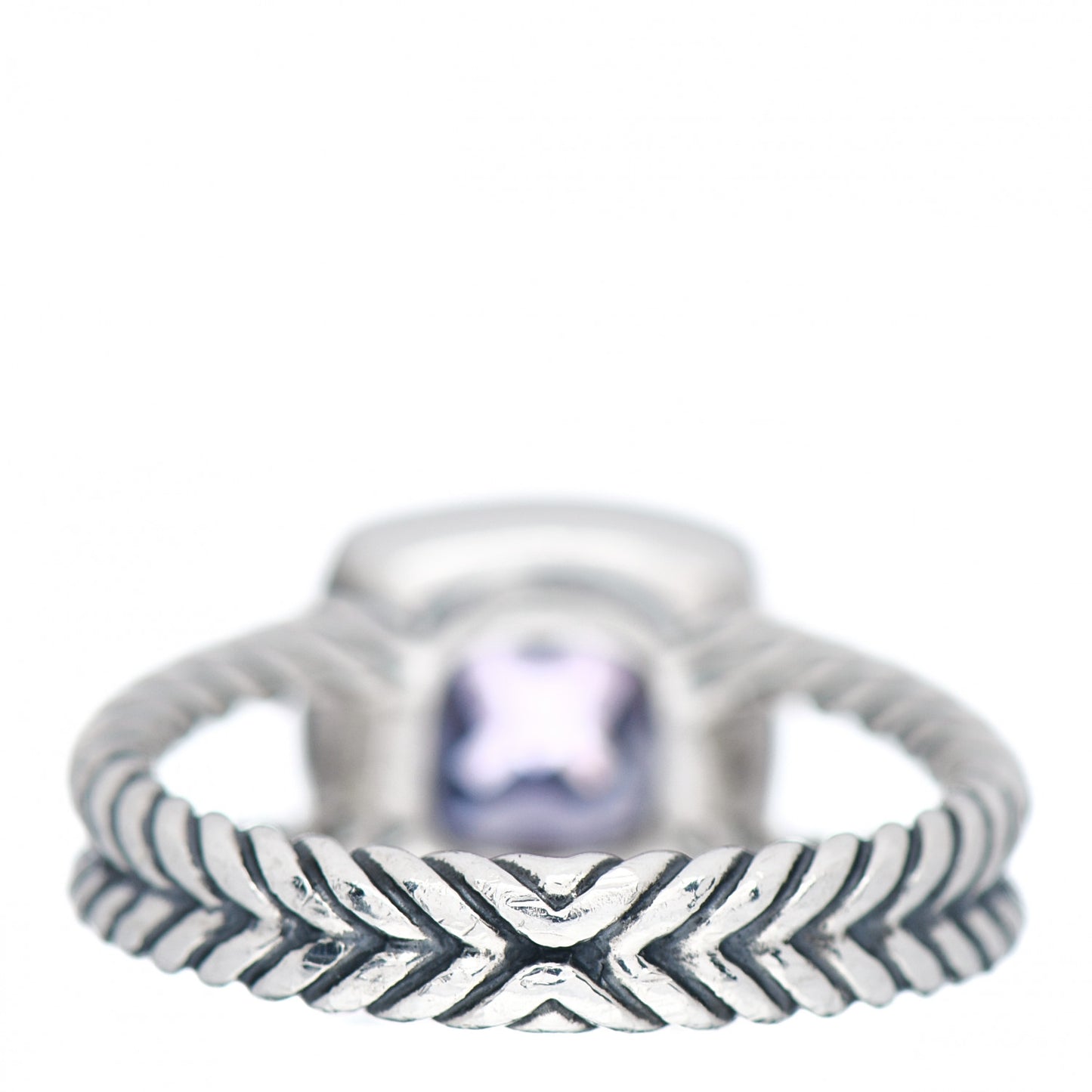 Sterling Silver Diamond Amethyst 7mm Petite Albion Ring 54 7