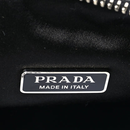Prada Satin Crystal Triangle Pouch Cristal 6 of 9