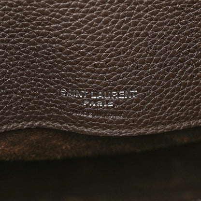 Saint Laurent Grained Calfskin Small Supple Sac De Jour Wood 6 of 12