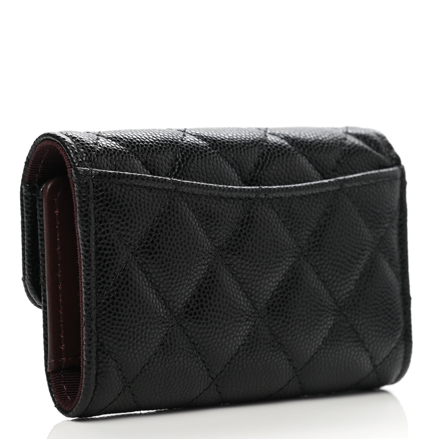 Chanel Caviar Quilted Classic 4 Key Holder Wallet Black 3 of 9