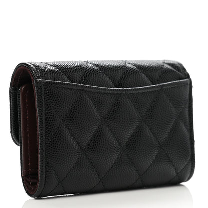 Chanel Caviar Quilted Classic 4 Key Holder Wallet Black 3 of 9