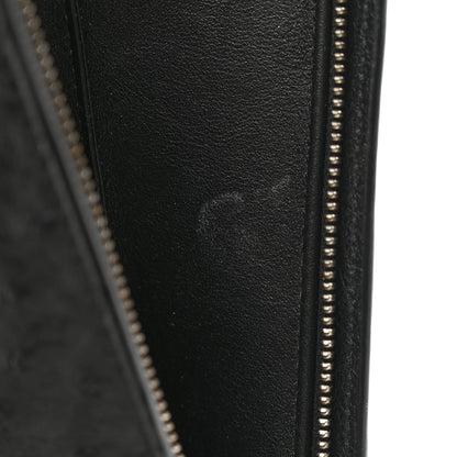 Bottega Veneta Ostrich Document Case Black 7 of 9