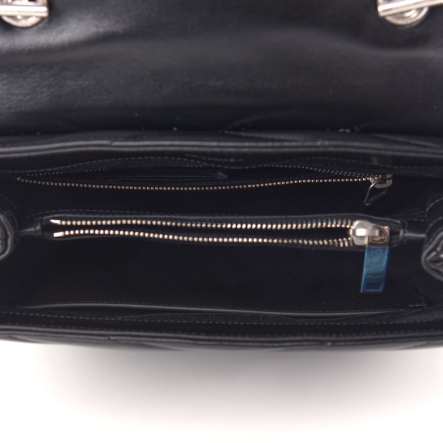 Calfskin Y Quilted Monogram Medium Loulou Satchel Black
