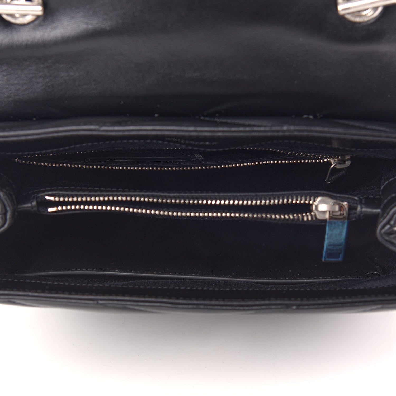 Saint Laurent Calfskin Y Quilted Monogram Medium Loulou Satchel Black 7 of 8