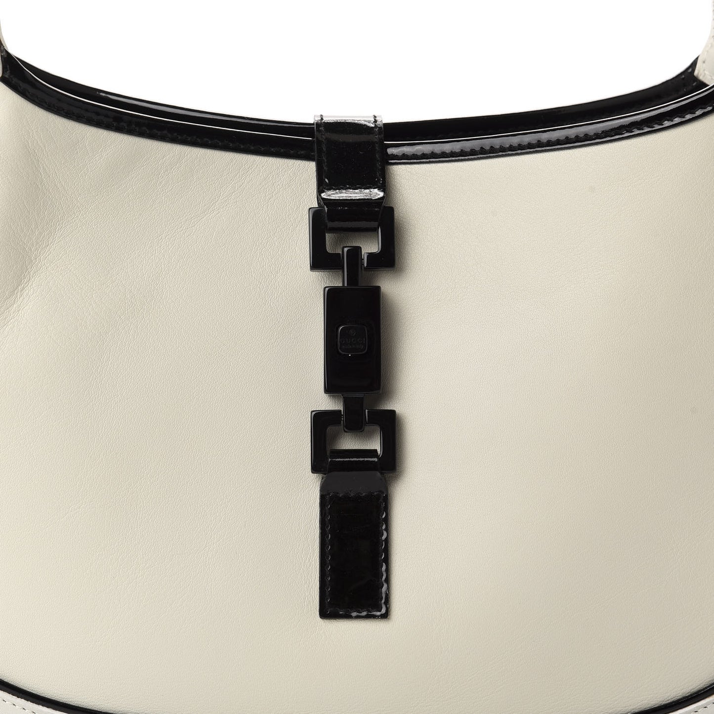 Calfskin Jackie O Hobo White Black