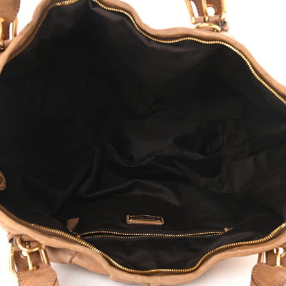Miu Miu Nappa Large Patchwork Tote Cammello 5 of 12