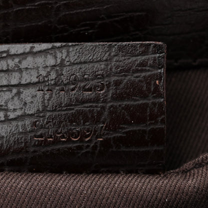 Gucci Monogram Horsebit Clutch Dark Brown 7 of 10