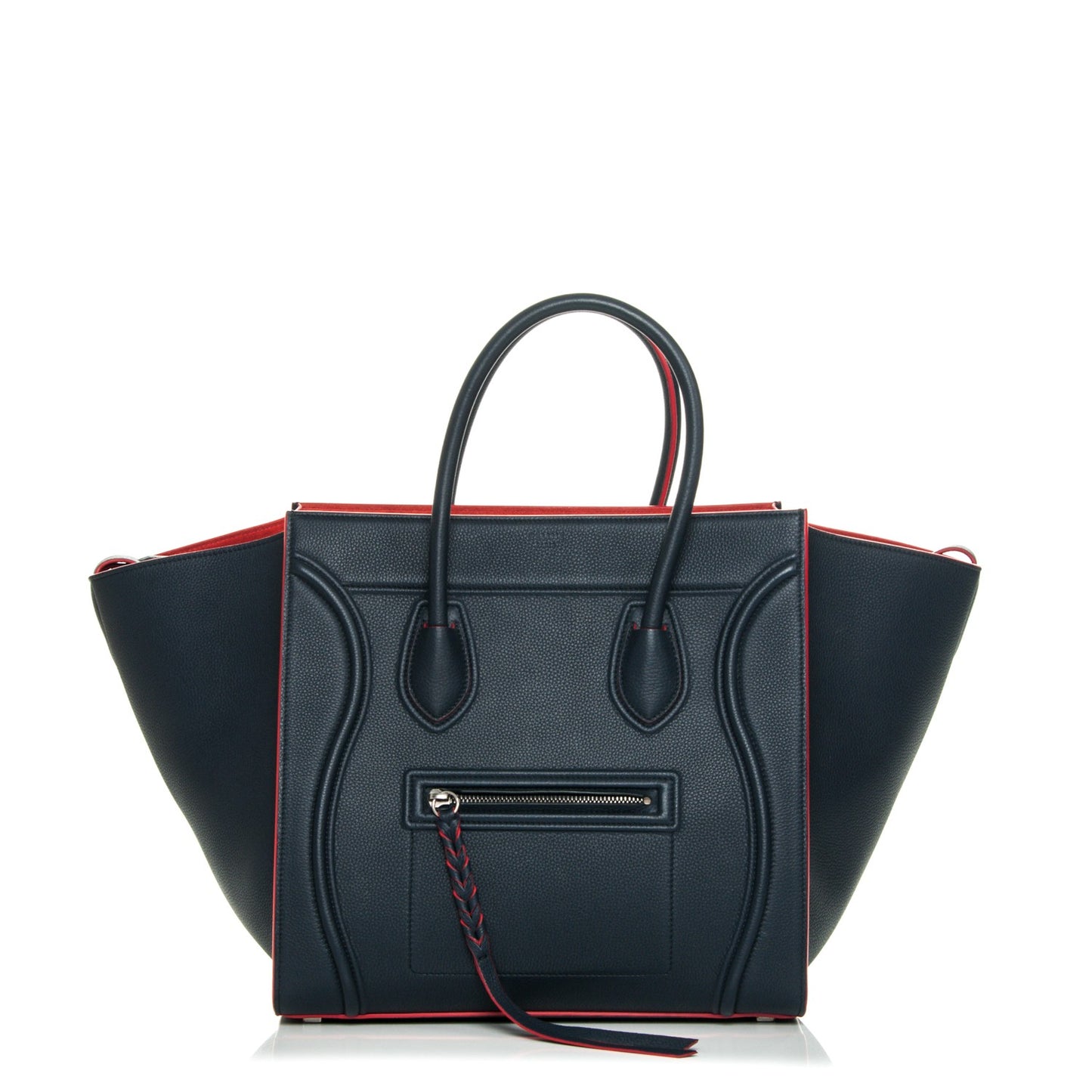 Baby Grained Calfskin Medium Phantom Luggage Navy