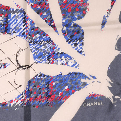 Chanel Silk CC Thistle Square Scarf 3 of 5