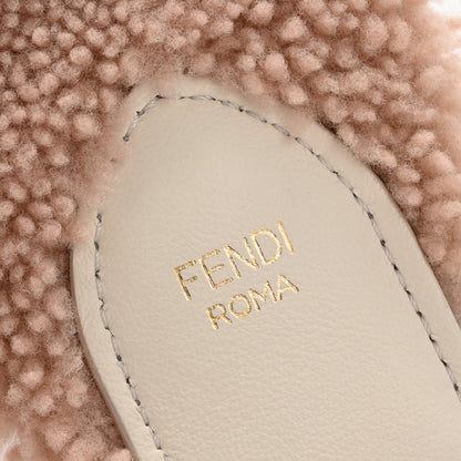Fendi Shearling Vitello Grace Nastro Logo Strap You Plaster Ice 3 of 6