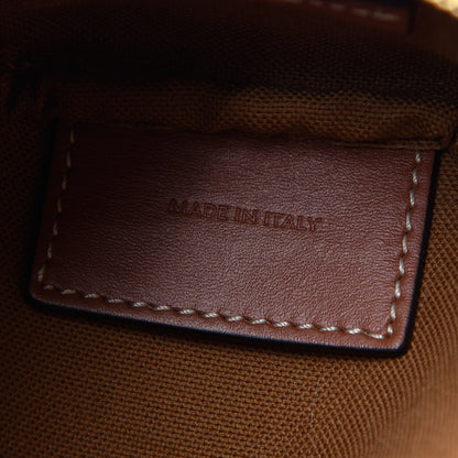 Celine Triomphe Canvas Calfskin Mini Boston Bag Tan 7 of 9