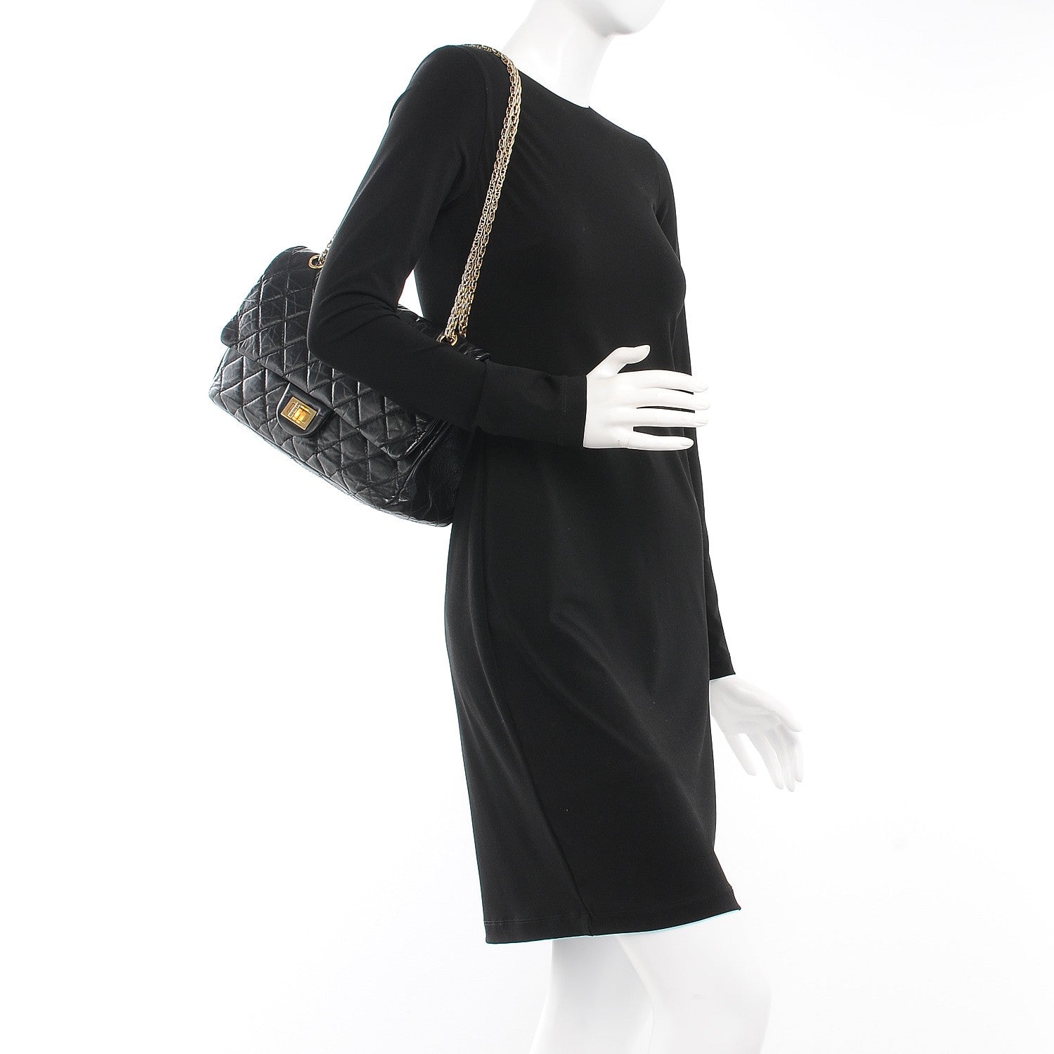 Chanel Aged Calfskin Quilted 2.55 Reissue 227 Flap Black 2 of 16