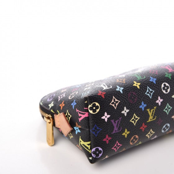 Monogram Multicolor Cosmetic Pouch Black Grenade