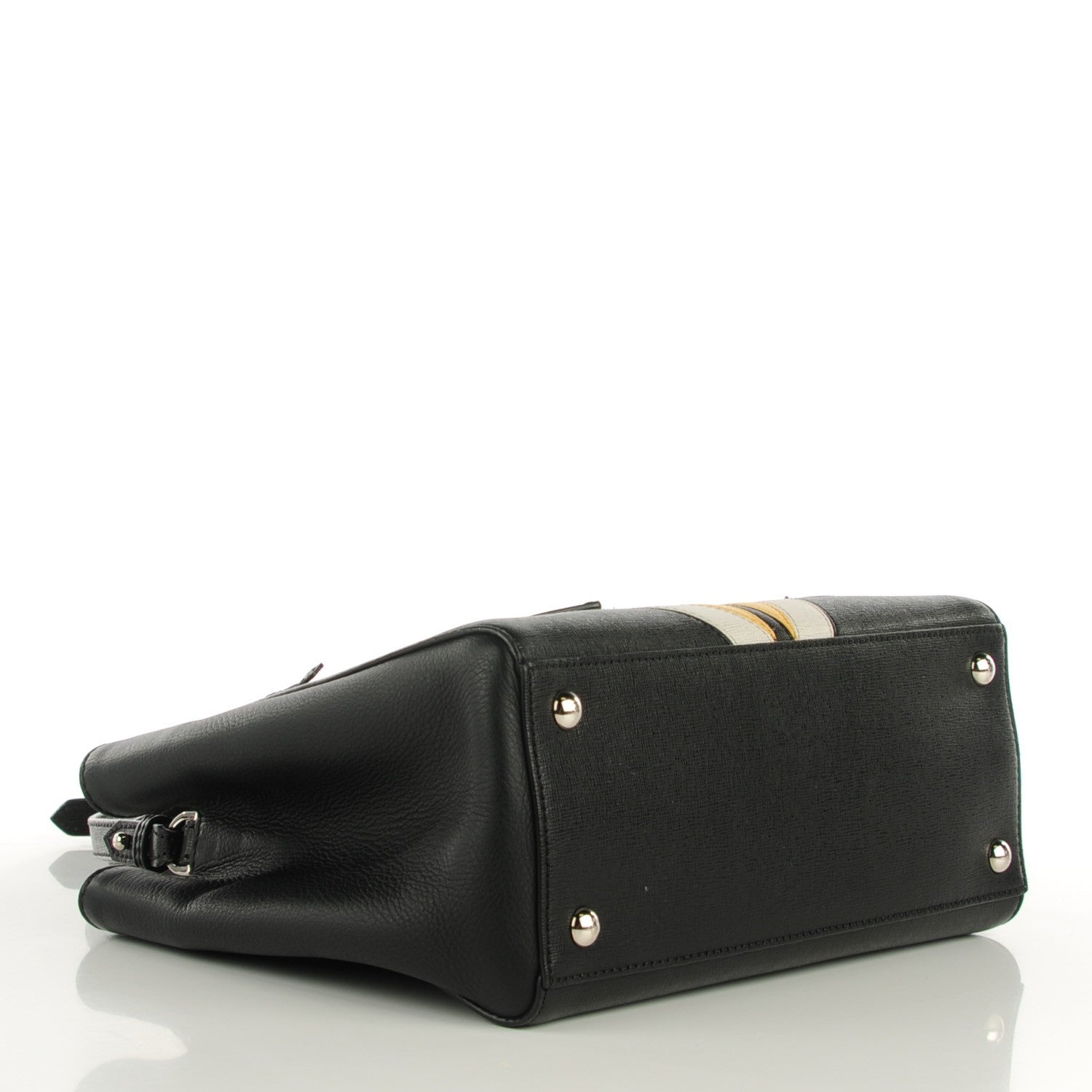 Fendi Saffiano Monster Colorblock Petite 2Jours Tote Black 6 of 11