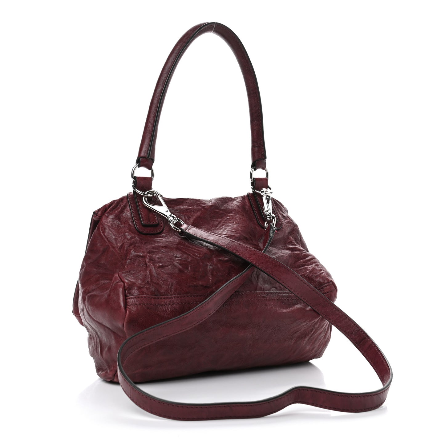 Tumbled Sheepskin Small Pandora Oxblood
