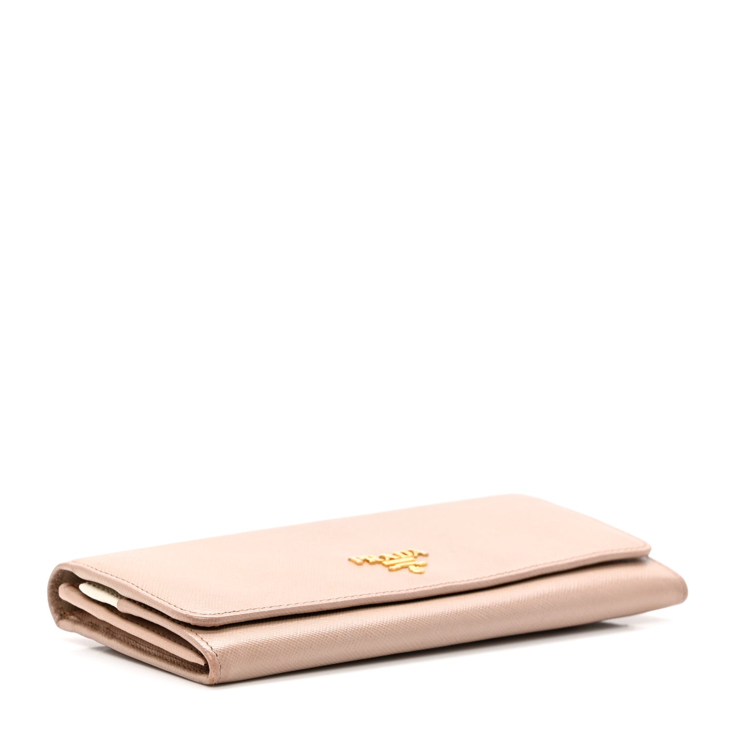 Saffiano Metal Continental Flap Wallet Cammeo