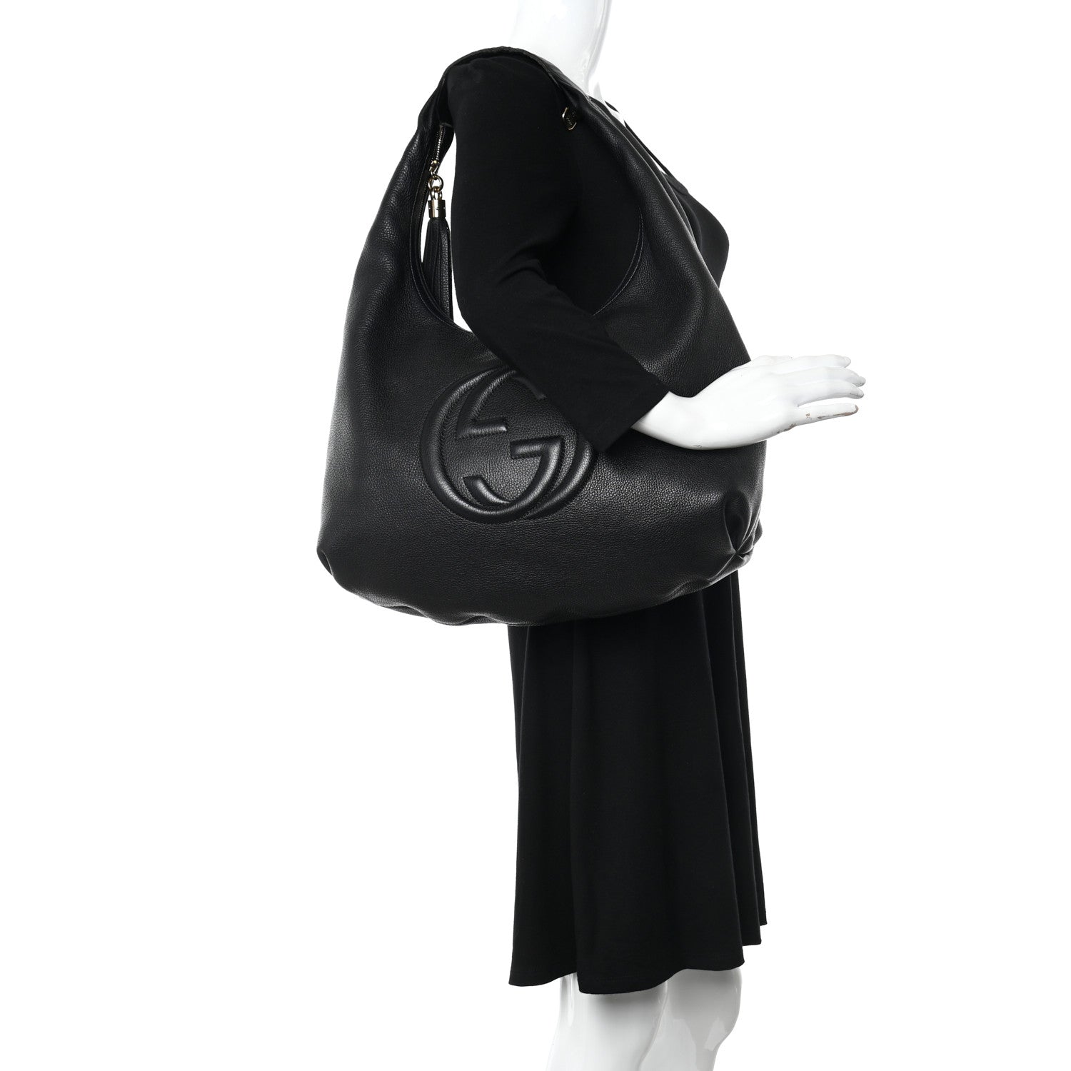 Gucci Pebbled Calfskin Soho Hobo Black 2 of 11