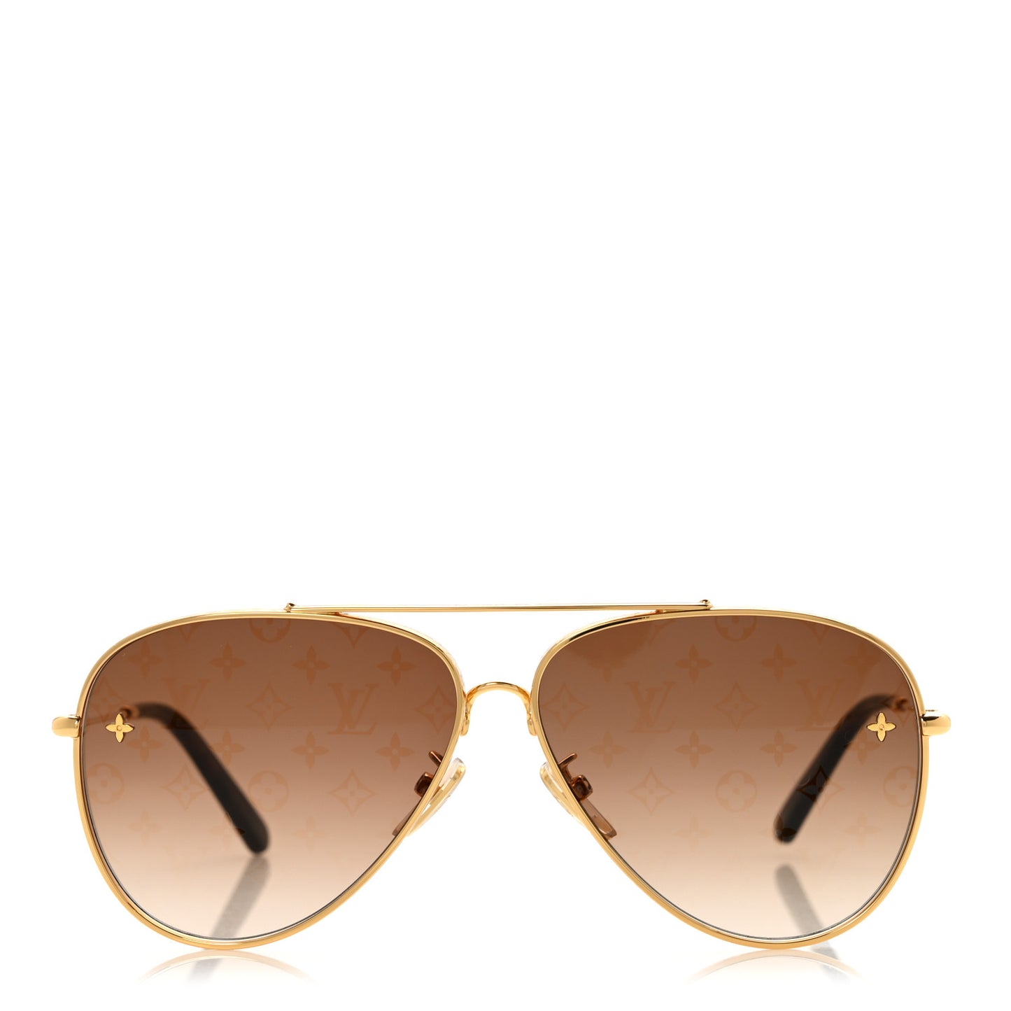 Metal The LV Pilot Sunglasses Z1619U Gradient Brown Monogram
