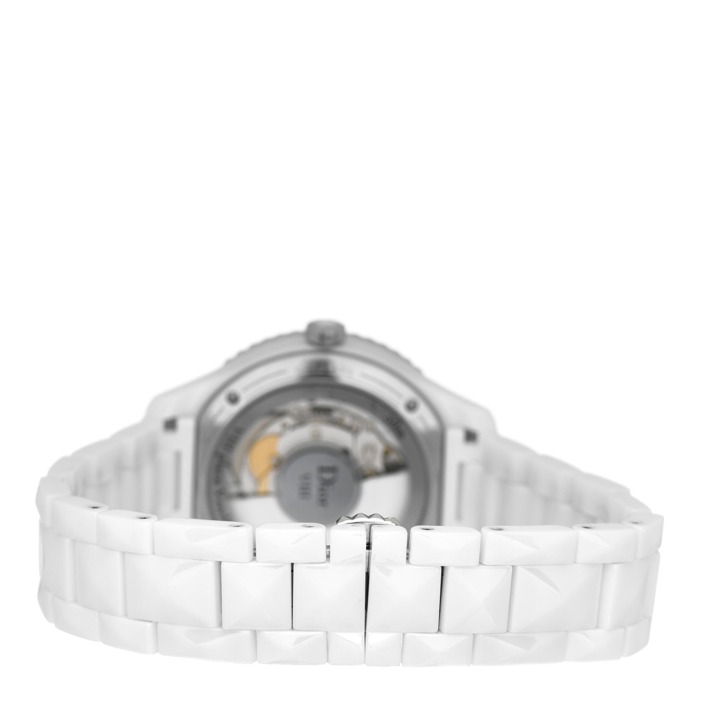 Stainless Steel Ceramic Diamond Pave Bezel Mother of Pearl 38mm Dior VIII Automatic Watch White