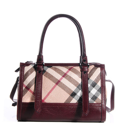 Burberry Nova Check Embossed Convertible Satchel 1 of 8