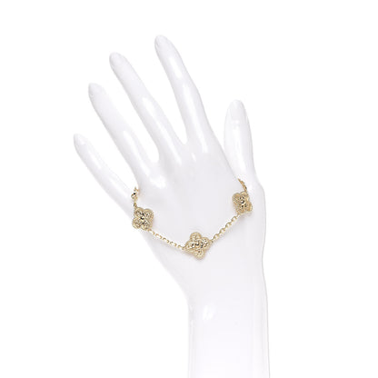 Van Cleef & Arpels 18K Yellow Gold 5 Motifs Vintage Alhambra Bracelet 2 of 4
