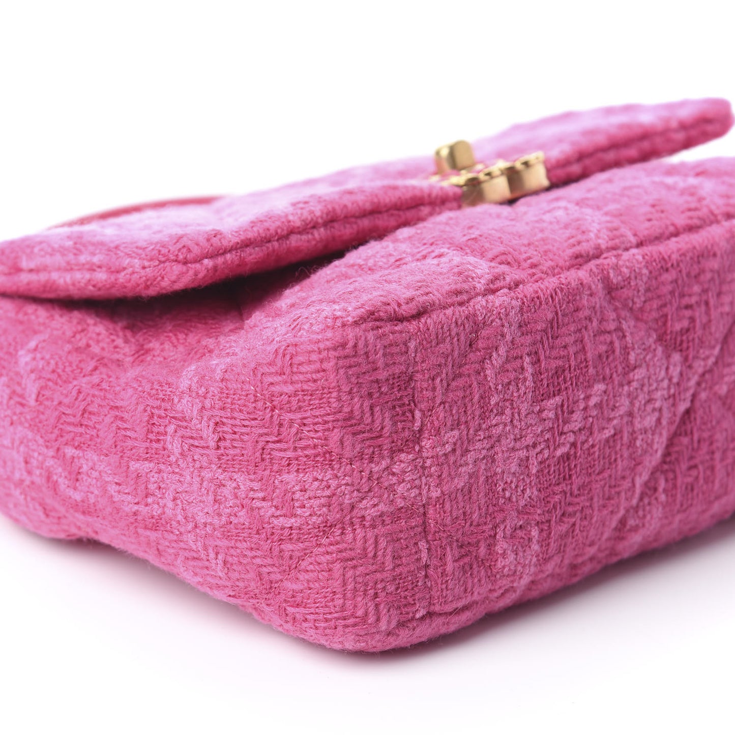Tweed Quilted Medium 19 Flap Pink