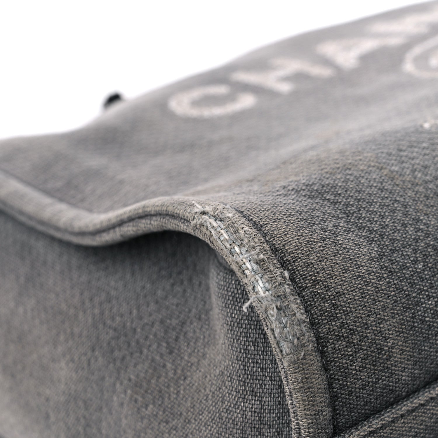 Chanel Canvas Small Deauville Tote Grey 8 of 15
