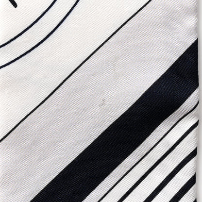 Hermes Silk Ex-Libris Twilly White Marine Gris 6 of 6