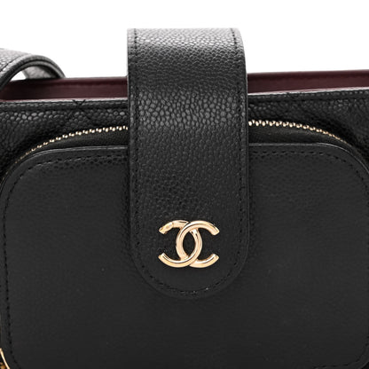 Chanel Caviar Quilted Phone Holder With Chain Black 8 of 10