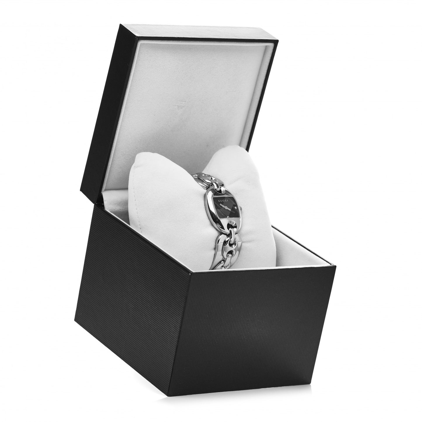 Stainless Steel Diamond 26mm Marina Quartz Watch Black