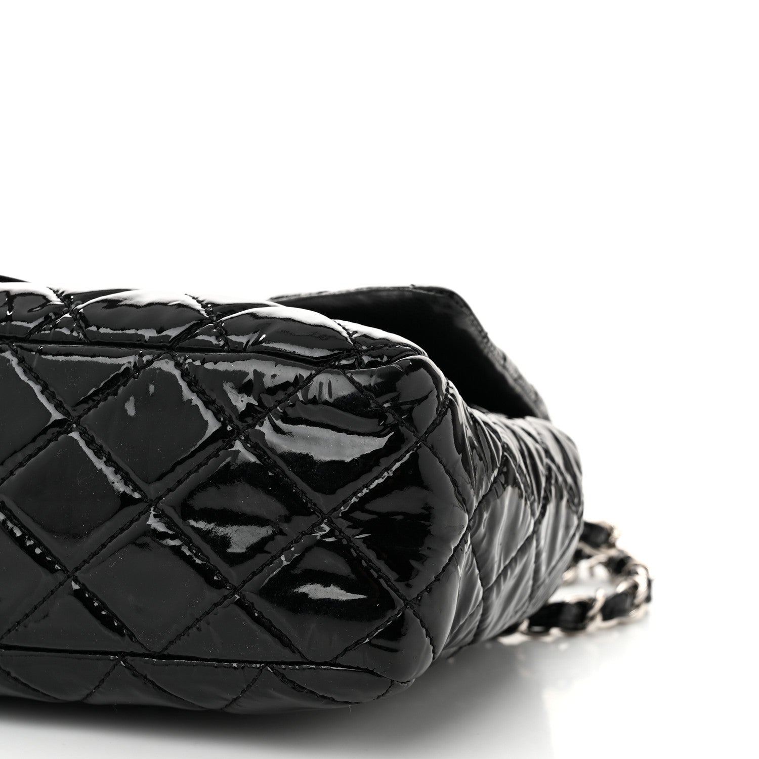 Chanel Patent Quilted Jumbo Single Flap Black 10 of 11