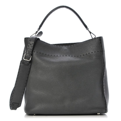 Fendi Cuoio Romano Selleria Large Anna Bucket Bag Asfalto 1 of 7