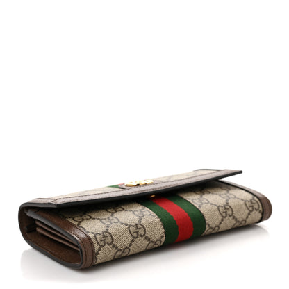 Gucci GG Supreme Monogram Web Ophidia Continental Wallet Brown 4 of 10