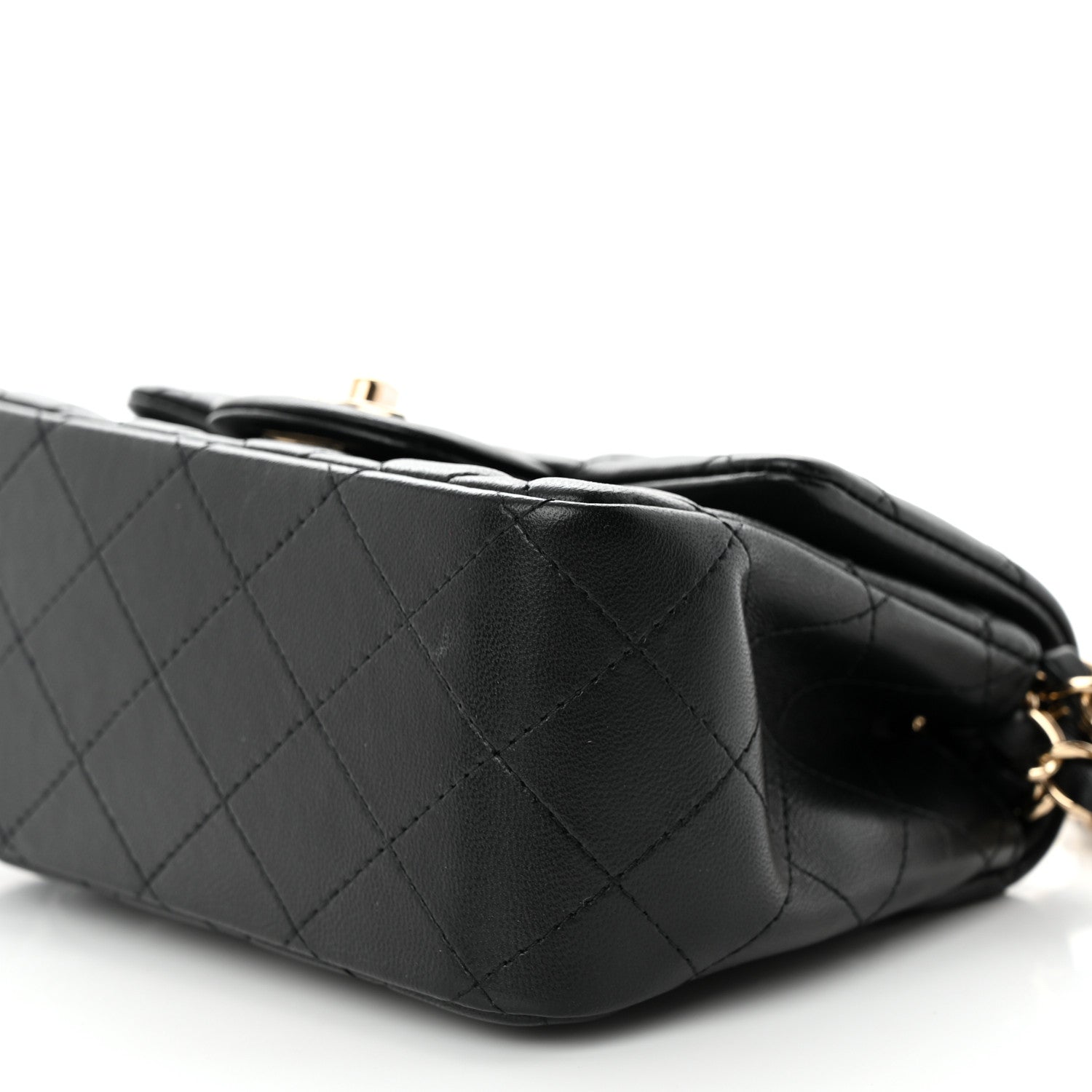 Chanel Lambskin Quilted Mini Square Flap Black 10 of 13